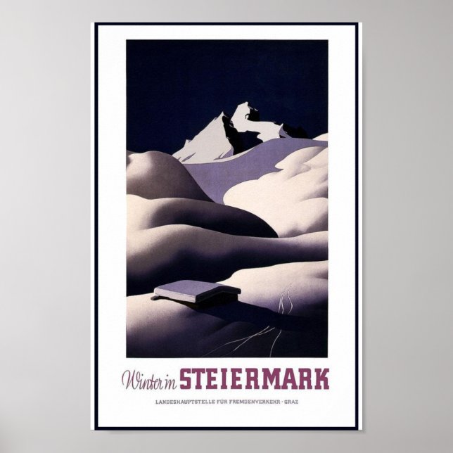 Steiermark Alpine Bergsee-Zauber Poster (Vorne)