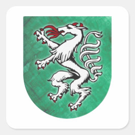 Steiermark Österreich gemalter Panther  Quadratischer Aufkleber