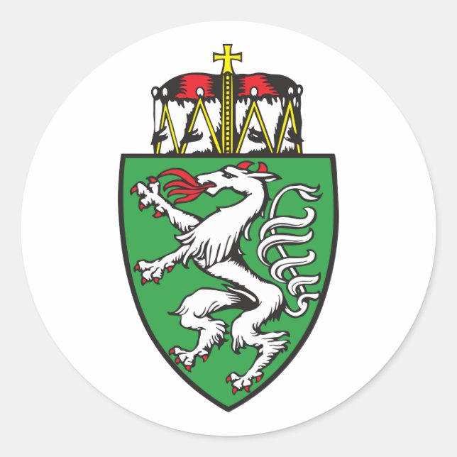 Steiermark, Österreich Runder Aufkleber (Vorderseite)