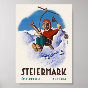 Steiermark Österreich Vintage-Reiseposter Poster