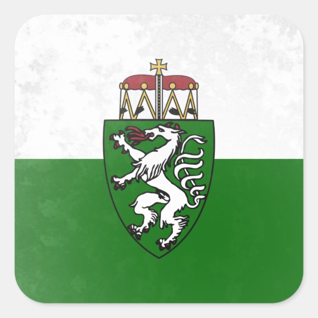 Steiermark Quadratischer Aufkleber (Vorderseite)