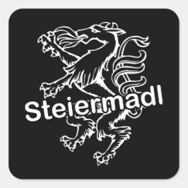 Steiermark Steirermadl Panther  Quadratischer Aufkleber