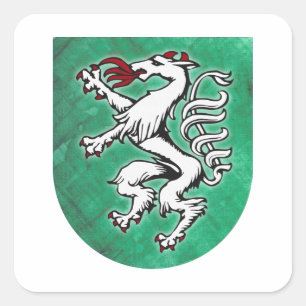 Steiermark Wappen Panther Aquarell Österreich Quadratischer Aufkleber