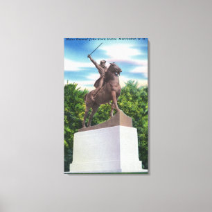 Steife Statue-Ansicht GENs John Leinwanddruck