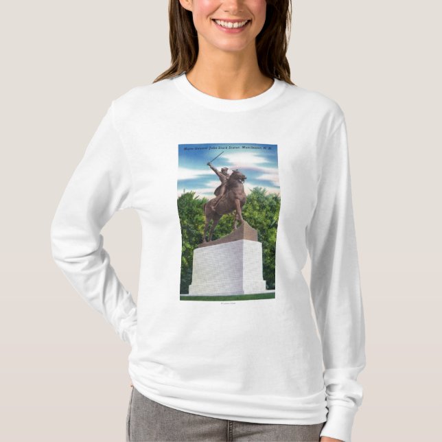 Steife Statue-Ansicht GENs John T-Shirt (Vorderseite)