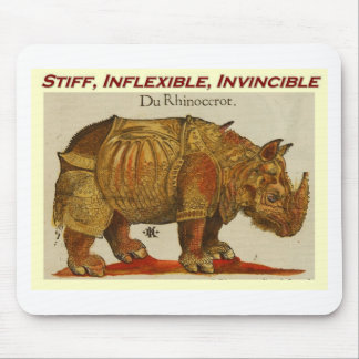 Steifes, unbeugsames, unbesiegbares Nashorn Mousepad
