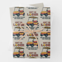 Steig ein Verlierer Vintage Lustiger Golfwagen Gol