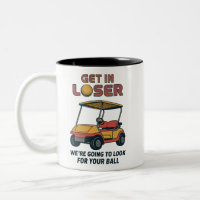 Steig ein Verlierer Vintage Lustiger Golfwagen Gol