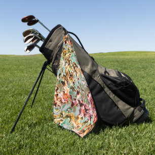 Steige mit Gradienten oder Rauch, orange bis farbi Golfhandtuch