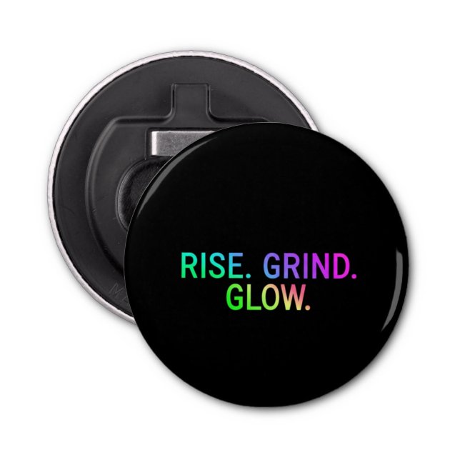 Steigen. Grind. Leuchten. | Motivierend Flaschenöf Flaschenöffner (Vorderseite)