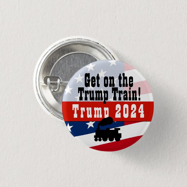 Steigen Sie auf den Trump-Zugschalter Donald Trump Button (Vorne & Hinten)