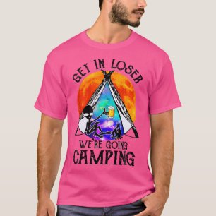 Steigen Sie ein in das Camping lustige Alien trink T-Shirt