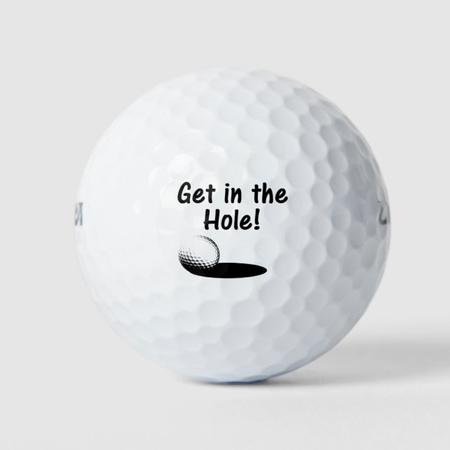 Steigen Sie ein in das Loch Golfball (Vorderseite)