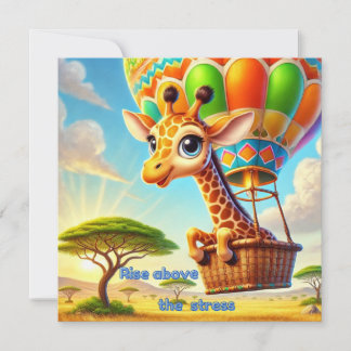 Steigen Sie über der Giraffe-Flachkarte auf Karte