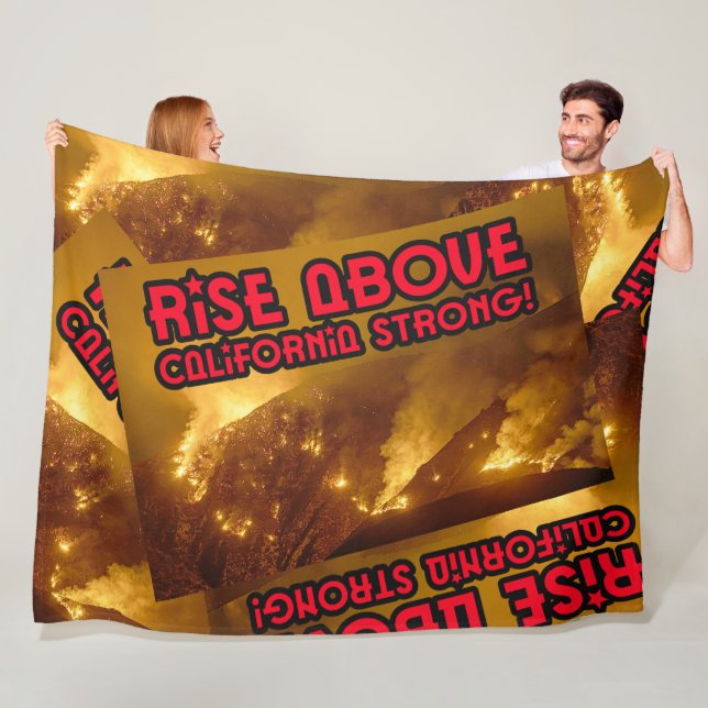 STEIGEN SIE ÜBER KALIFORNIEN STARK! FLEECEDECKE (Beispiel)