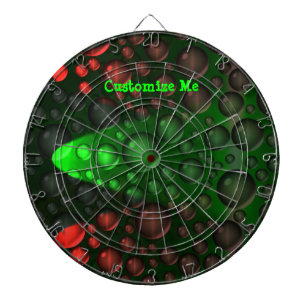 Steigende Blasen (grün und rot) Dartscheibe