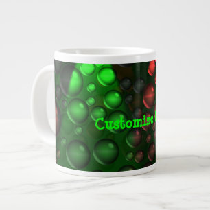 Steigende Blasen (grün und rot) Jumbo-Tasse