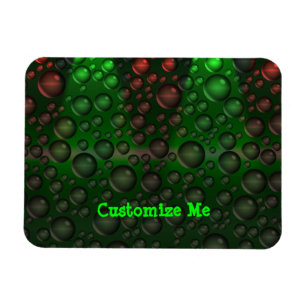 Steigende Blasen (grün und rot) Magnet