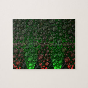 Steigende Blasen (grün und rot) Puzzle