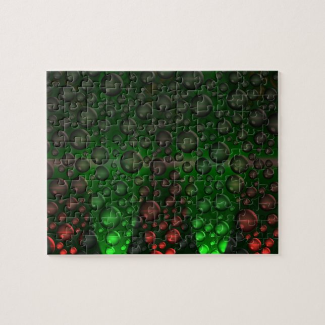 Steigende Blasen (grün und rot) Puzzle (Horizontal)