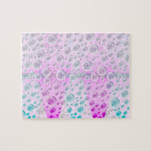 Steigende Blasen (Rosa und Blau) Puzzle (Horizontal)
