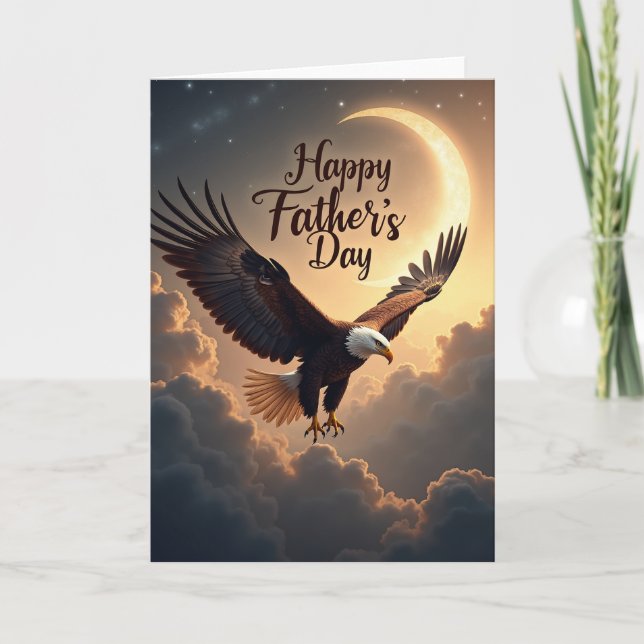 Steigende Fathers Day Emblem Karte (Vorderseite)