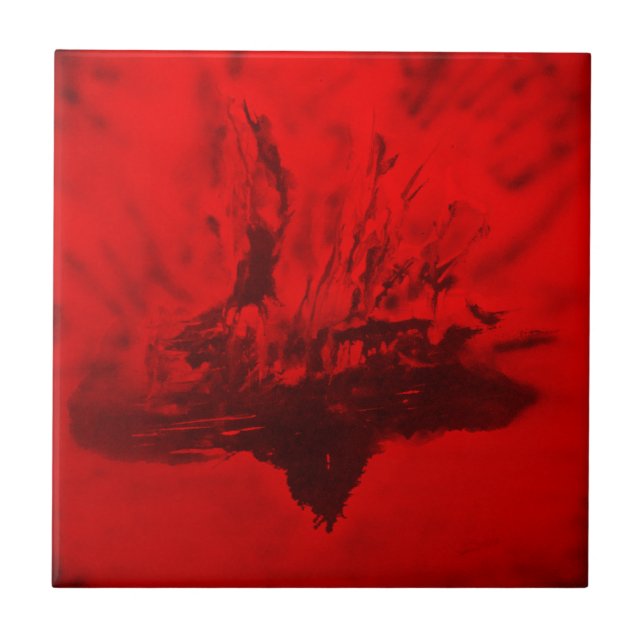 Steigende Fliese Phoenix für Dekor, Trivet, (Vorderseite)