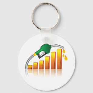 Steigende Gaspreise Inflations-Balkendiagramm Schlüsselanhänger