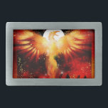 Steigende Gürtelschnalle Phoenix<br><div class="desc">Eine Gürtelschnalle,  die ein Phoenix steigt von der Asche kennzeichnet.</div>