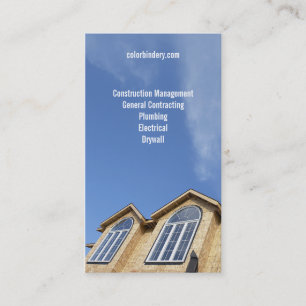 Steigende Himmel-Auftragnehmer-Visitenkarte Visitenkarte