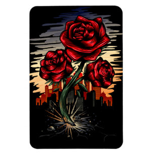 Steigende Rose Magnet