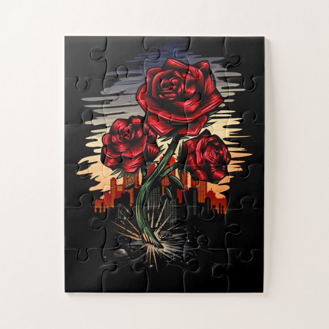 Steigende Rose Puzzle (Vertikal)