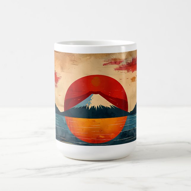 Steigende Sonne - Design 2 Kaffeetasse (Mittel)