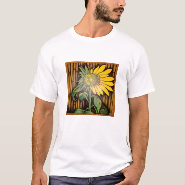 Steigende Sonnenblume Bio T T-Shirt (Vorderseite)