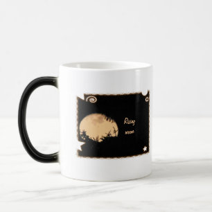 Steigende verwandelnde Tasse des Mondes