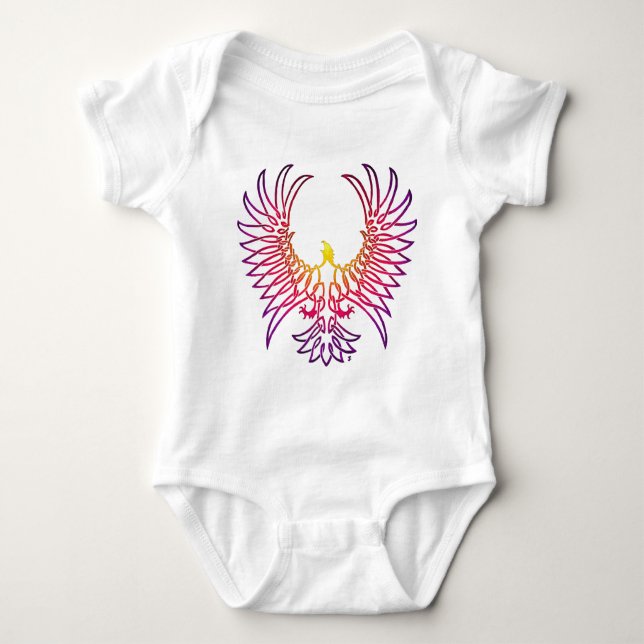 steigender Adler, sunglow Baby Strampler (Vorderseite)