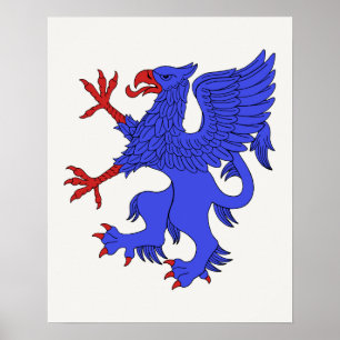 Steigender Greif Azure Poster