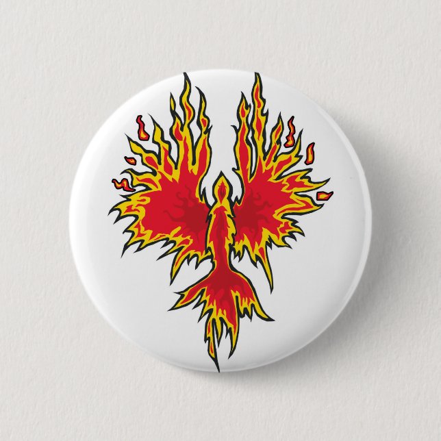 Steigender Knopf Phoenix Button (Vorderseite)