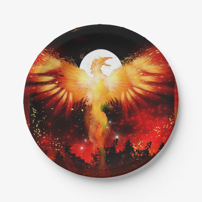 Steigender Pappteller Phoenix (Vorderseite)