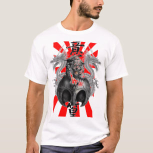 Steigender Sun Dragon Tiger T - Shirt - maßgeschne
