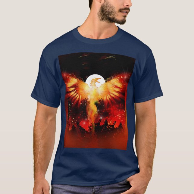 Steigender T - Shirt Phoenix (Vorderseite)