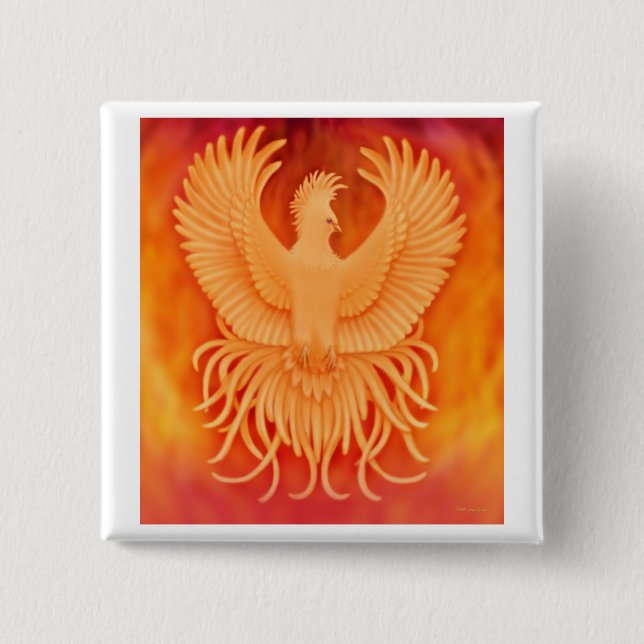 Steigendes Button Phoenix (Vorderseite)