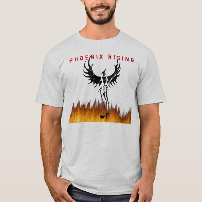 Steigendes helles Shirt Phoenix (Vorderseite)