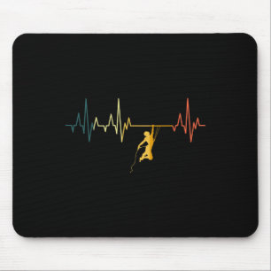 Steigendes Herzfrequenz Retro Klettersport Ekg Kle Mousepad