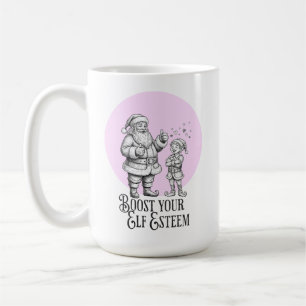 Steigere dein Elf-Eigenwert lustiger Weihnachtsman Kaffeetasse