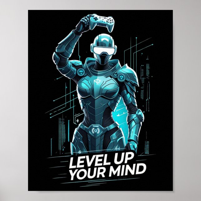 Steigere deinen Geist Ai Gamer  Poster (Vorne)