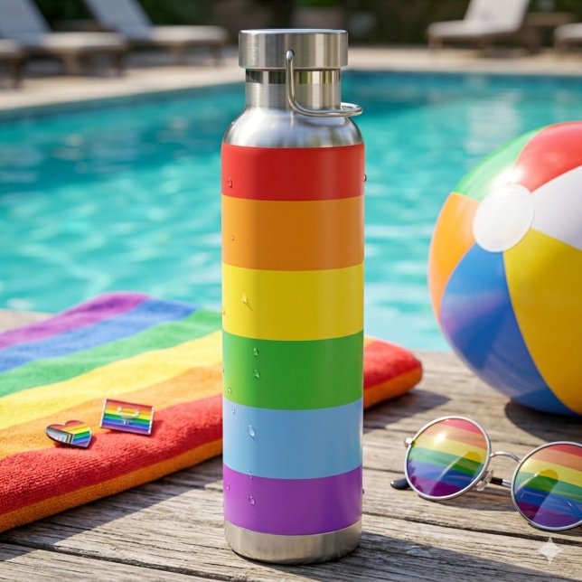 Steigschild: Regenbogenflagge Trinkflasche (Von Creator hochgeladen)