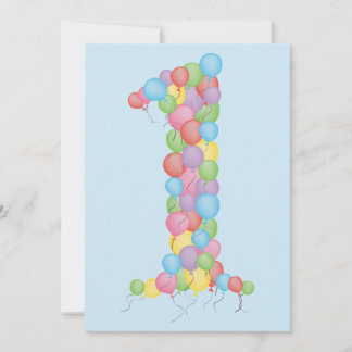 Steigt 1. der Geburtstags-Party des Babys Einladung