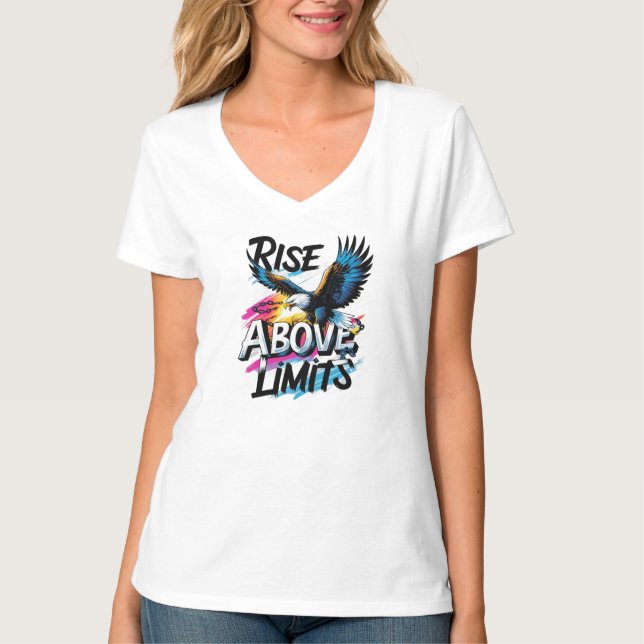 Steigung über den Grenzwerten | Bold Eagle Motivie T-Shirt (Vorderseite)