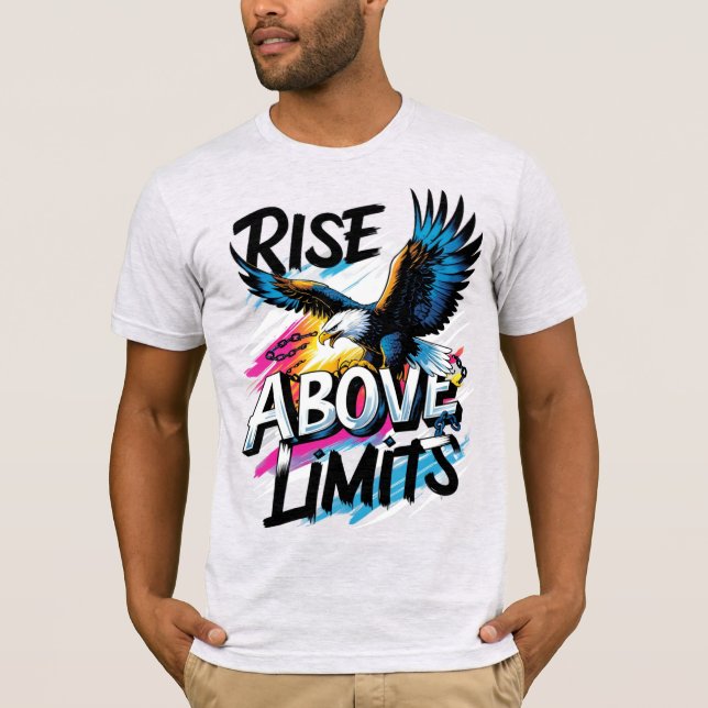 Steigung über den Grenzwerten | Bold Eagle Motivie T-Shirt (Vorderseite)